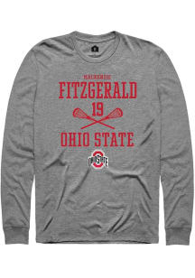 Mackenzie Fitzgerald  Ohio State Buckeyes Graphite Rally NIL Sport Icon Long Sleeve T Shirt