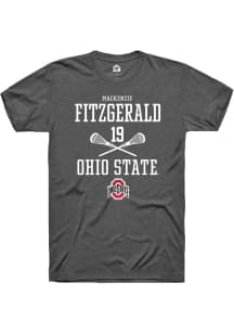 Mackenzie Fitzgerald  Ohio State Buckeyes Dark Grey Rally NIL Sport Icon Short Sleeve T Shirt