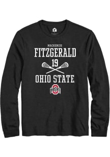 Mackenzie Fitzgerald  Ohio State Buckeyes Black Rally NIL Sport Icon Long Sleeve T Shirt