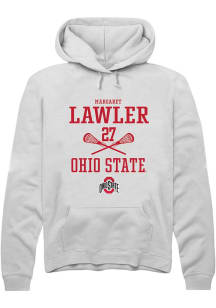 Margaret Lawler  Rally Ohio State Buckeyes Mens White NIL Sport Icon Long Sleeve Hoodie