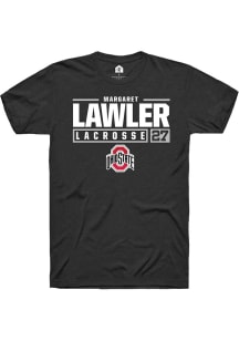 Margaret Lawler  Ohio State Buckeyes Black Rally NIL Stacked Box Short Sleeve T Shirt