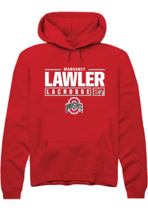 Margaret Lawler  Rally Ohio State Buckeyes Mens Red NIL Stacked Box Long Sleeve Hoodie