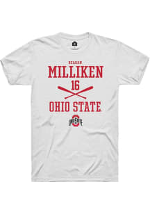 Reagan Milliken  Ohio State Buckeyes White Rally NIL Sport Icon Short Sleeve T Shirt