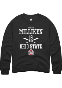 Reagan Milliken  Rally Ohio State Buckeyes Mens Black NIL Sport Icon Long Sleeve Crew Sweatshirt