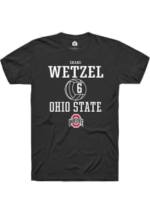 Shane Wetzel  Ohio State Buckeyes Black Rally NIL Sport Icon Short Sleeve T Shirt