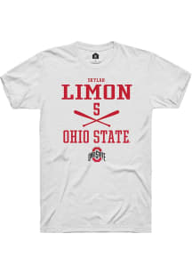 Skylar Limon  Ohio State Buckeyes White Rally NIL Sport Icon Short Sleeve T Shirt