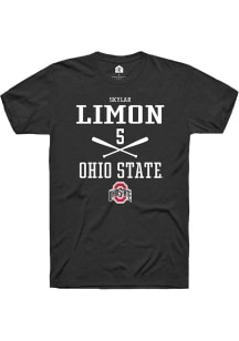 Skylar Limon  Ohio State Buckeyes Black Rally NIL Sport Icon Short Sleeve T Shirt