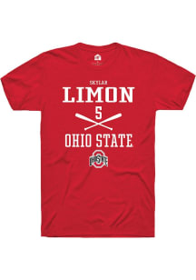 Skylar Limon  Ohio State Buckeyes Red Rally NIL Sport Icon Short Sleeve T Shirt