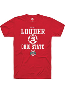 Sophia Louder  Ohio State Buckeyes Red Rally NIL Sport Icon Short Sleeve T Shirt
