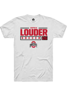 Sophia Louder  Ohio State Buckeyes White Rally NIL Stacked Box Short Sleeve T Shirt