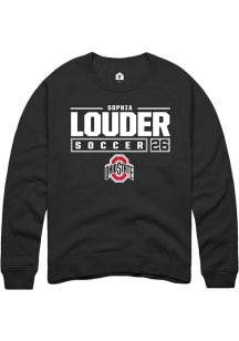 Sophia Louder  Rally Ohio State Buckeyes Mens Black NIL Stacked Box Long Sleeve Crew Sweatshirt