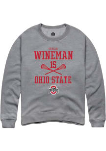 Stella Wineman  Rally Ohio State Buckeyes Mens Graphite NIL Sport Icon Long Sleeve Crew Sweatshirt