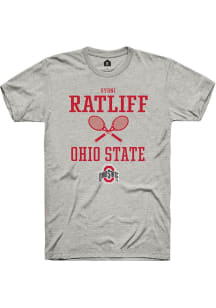 Sydni Ratliff  Ohio State Buckeyes Ash Rally NIL Sport Icon Short Sleeve T Shirt