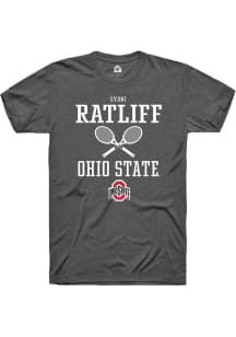 Sydni Ratliff  Ohio State Buckeyes Dark Grey Rally NIL Sport Icon Short Sleeve T Shirt