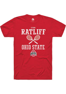 Sydni Ratliff  Ohio State Buckeyes Red Rally NIL Sport Icon Short Sleeve T Shirt