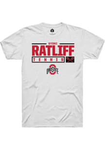 Sydni Ratliff  Ohio State Buckeyes White Rally NIL Stacked Box Short Sleeve T Shirt