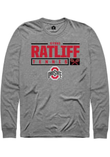 Sydni Ratliff  Ohio State Buckeyes Graphite Rally NIL Stacked Box Long Sleeve T Shirt