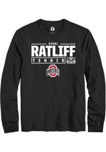 Sydni Ratliff  Ohio State Buckeyes Black Rally NIL Stacked Box Long Sleeve T Shirt