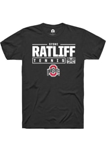 Sydni Ratliff  Ohio State Buckeyes Black Rally NIL Stacked Box Short Sleeve T Shirt