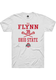 Taji Flynn  Ohio State Buckeyes White Rally NIL Sport Icon Short Sleeve T Shirt