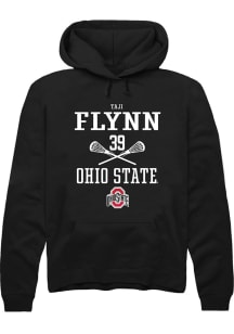 Taji Flynn  Rally Ohio State Buckeyes Mens Black NIL Sport Icon Long Sleeve Hoodie