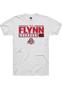 Taji Flynn  Ohio State Buckeyes White Rally NIL Stacked Box Short Sleeve T Shirt