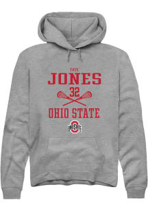 Tate Jones  Rally Ohio State Buckeyes Mens Graphite NIL Sport Icon Long Sleeve Hoodie