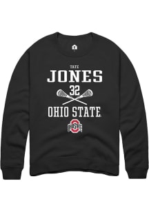 Tate Jones  Rally Ohio State Buckeyes Mens Black NIL Sport Icon Long Sleeve Crew Sweatshirt