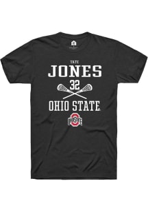 Tate Jones  Ohio State Buckeyes Black Rally NIL Sport Icon Short Sleeve T Shirt