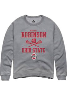 Whitney Robinson  Rally Ohio State Buckeyes Mens Graphite NIL Sport Icon Long Sleeve Crew Sweatshi..