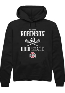 Whitney Robinson  Rally Ohio State Buckeyes Mens Black NIL Sport Icon Long Sleeve Hoodie