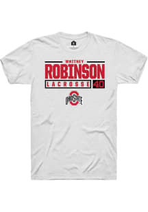 Whitney Robinson  Ohio State Buckeyes White Rally NIL Stacked Box Short Sleeve T Shirt
