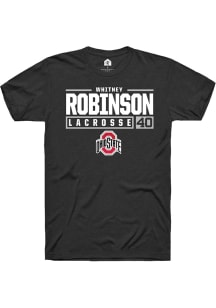 Whitney Robinson  Ohio State Buckeyes Black Rally NIL Stacked Box Short Sleeve T Shirt