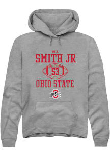 Will Smith Jr.  Rally Ohio State Buckeyes Mens Graphite NIL Sport Icon Long Sleeve Hoodie