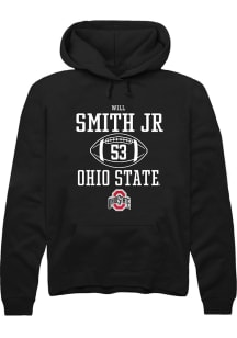 Will Smith Jr.  Rally Ohio State Buckeyes Mens Black NIL Sport Icon Long Sleeve Hoodie