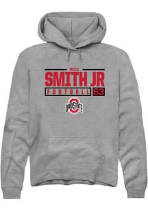 Will Smith Jr.  Rally Ohio State Buckeyes Mens Graphite NIL Stacked Box Long Sleeve Hoodie