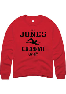 Lily Jones  Rally Cincinnati Bearcats Mens Red NIL Sport Icon Long Sleeve Crew Sweatshirt