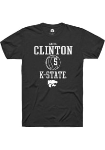 Aniya Clinton  K-State Wildcats Black Rally NIL Sport Icon Short Sleeve T Shirt