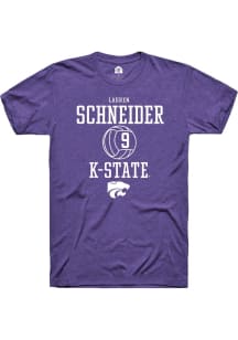 Lauren Schneider  K-State Wildcats Purple Rally NIL Sport Icon Short Sleeve T Shirt