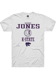 Makinsey Jones  K-State Wildcats White Rally NIL Sport Icon Short Sleeve T Shirt