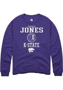 Makinsey Jones  Rally K-State Wildcats Mens Purple NIL Sport Icon Long Sleeve Crew Sweatshirt