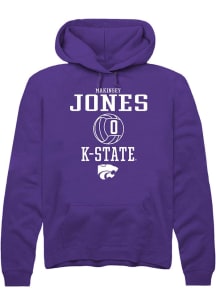Makinsey Jones  Rally K-State Wildcats Mens Purple NIL Sport Icon Long Sleeve Hoodie