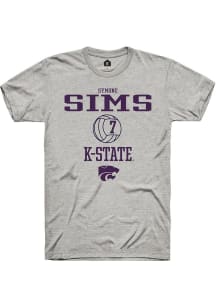 Symone Sims  K-State Wildcats Ash Rally NIL Sport Icon Short Sleeve T Shirt