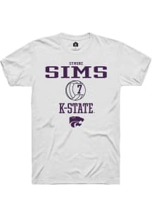 Symone Sims  K-State Wildcats White Rally NIL Sport Icon Short Sleeve T Shirt
