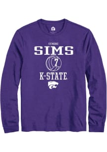 Symone Sims  K-State Wildcats Purple Rally NIL Sport Icon Long Sleeve T Shirt