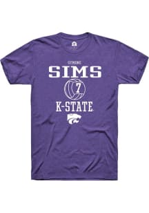 Symone Sims  K-State Wildcats Purple Rally NIL Sport Icon Short Sleeve T Shirt