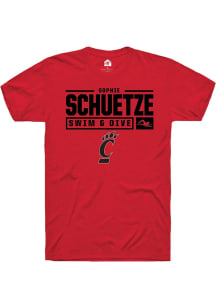 Sophie Schuetze  Cincinnati Bearcats Red Rally NIL Stacked Box Short Sleeve T Shirt