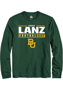 Cooper Lanz  Baylor Bears Green Rally NIL Stacked Box Long Sleeve T Shirt