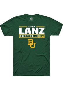 Cooper Lanz  Baylor Bears Green Rally NIL Stacked Box Short Sleeve T Shirt