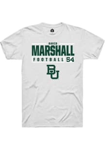 David Marshall  Baylor Bears White Rally NIL Stacked Box Short Sleeve T Shirt